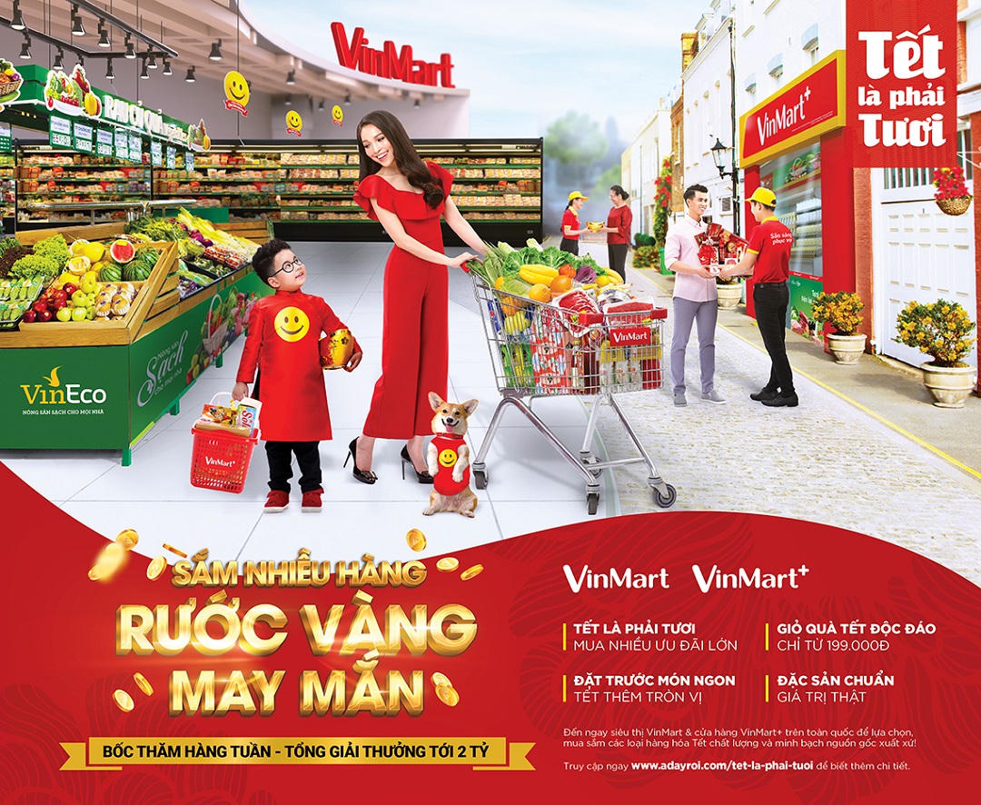 Sắm Tết trúng vàng tại VinMart & VinMart+