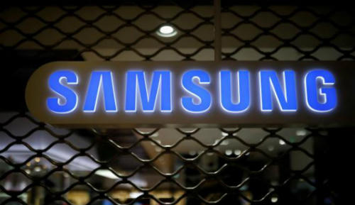 Biểu tượng Samsung tại trụ sở hãng ở Seoul, Hàn Quốc. Ảnh: Reuters