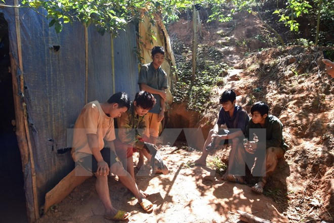 Phát hiện 'địa đạo' khai thác vàng trái phép trong rẫy trồng chanh dây