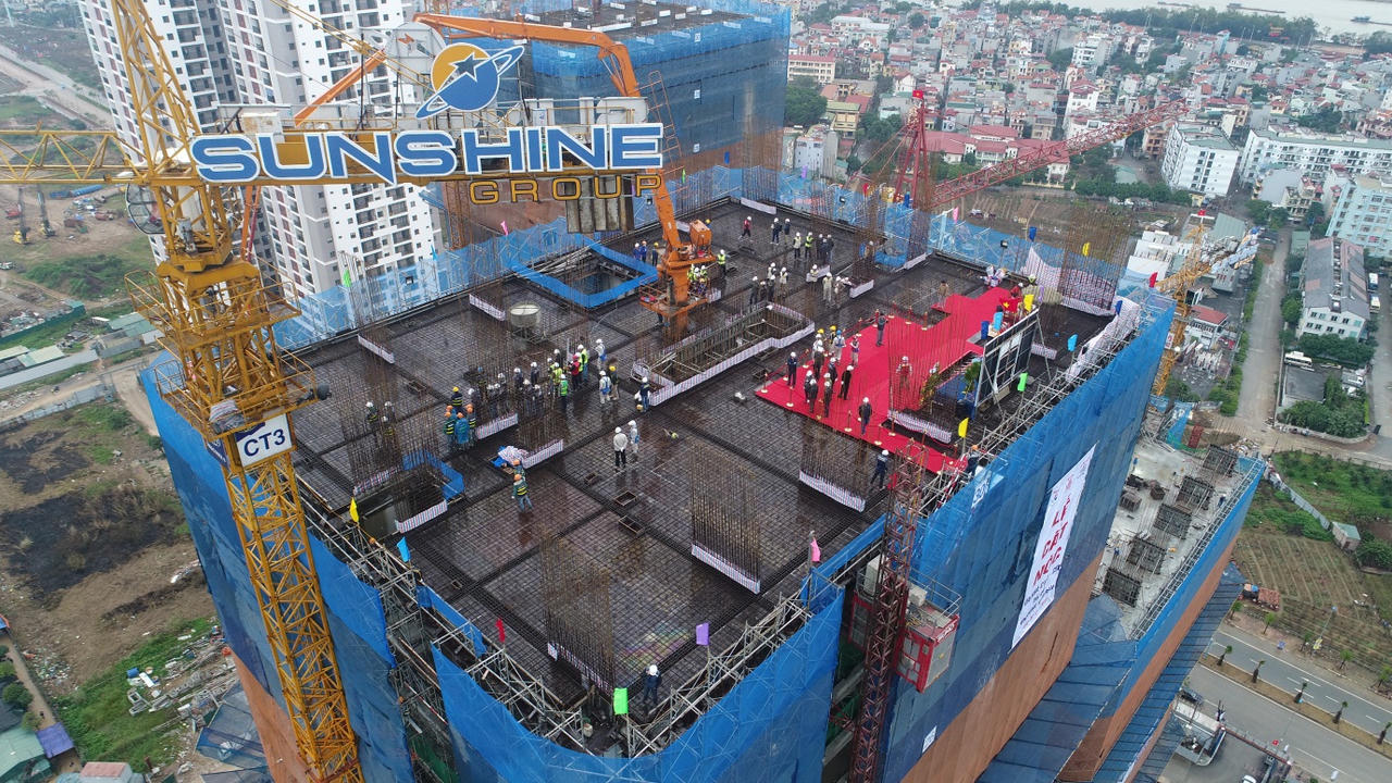 Tập đoàn Sunshine long trọng tổ chức lễ cất nóc dự án Sunshine Riverside