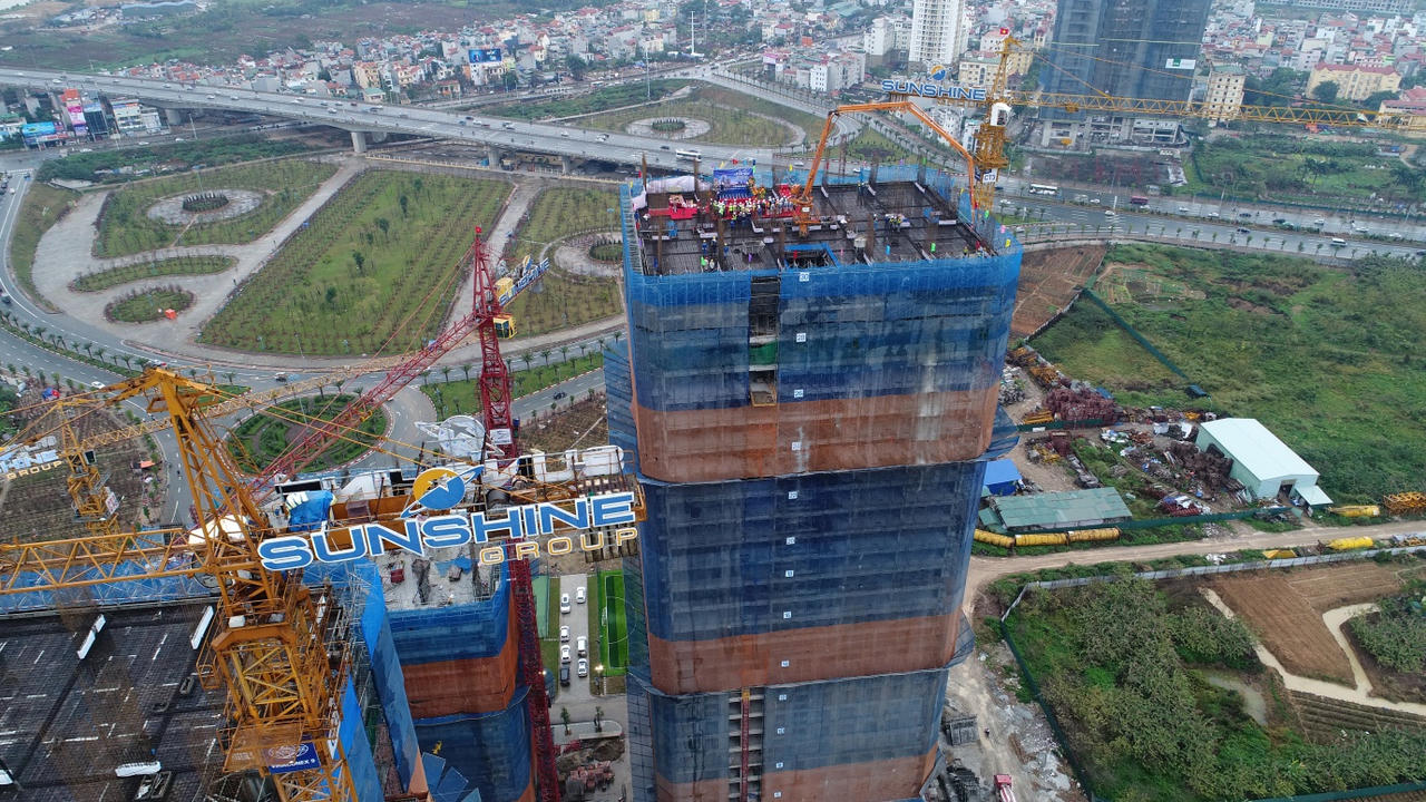 Tập đoàn Sunshine long trọng tổ chức lễ cất nóc dự án Sunshine Riverside