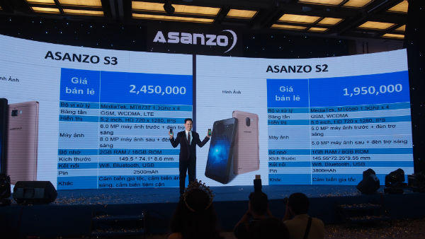 Asanzo tung ra thị trường dòng smart phone S2, S3 giá từ 2 triệu đồng
