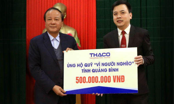 Thaco tặng 25 tỷ đồng ủng hộ người nghèo đón tết