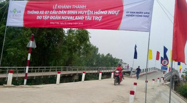 Khánh thành 7 cầu dân sinh mới tại huyện Hồng Ngự, tỉnh Đồng Tháp