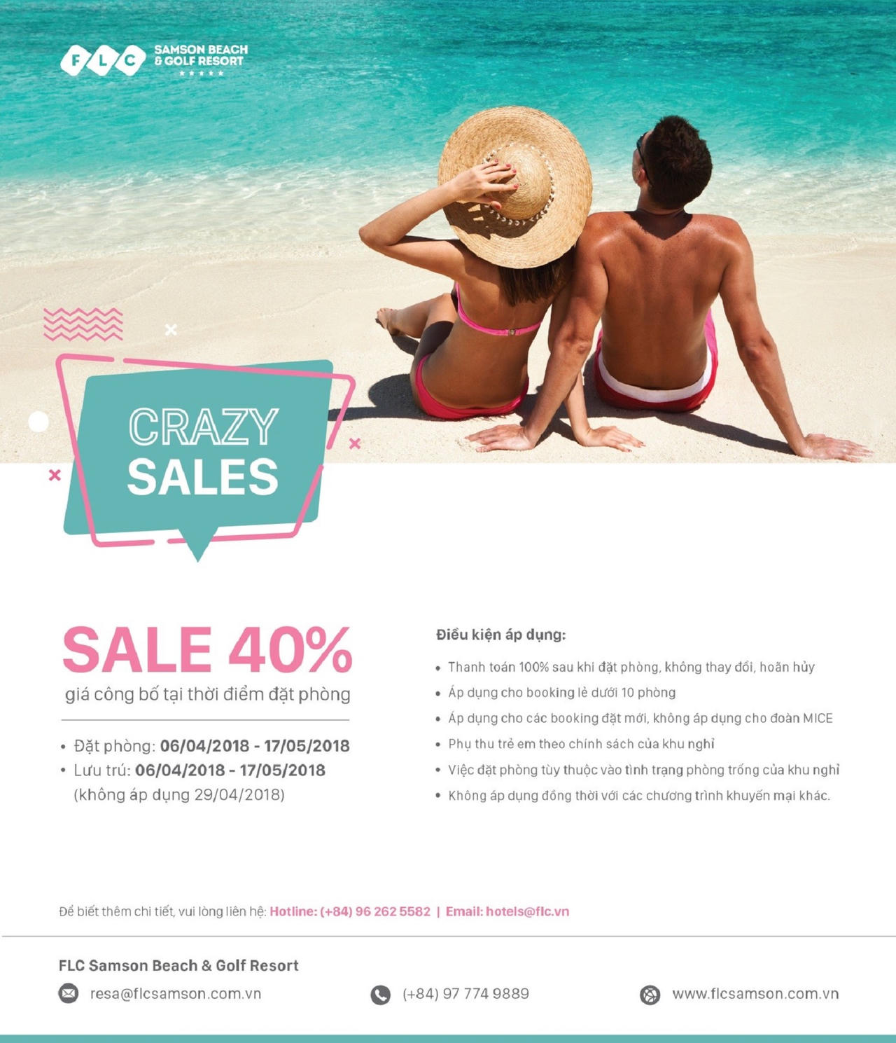 Ưu đãi Crazy Sales cho kỳ nghỉ sôi động tại "Thiên đường nghỉ dưỡng 4 mùa" - FLC Sầm Sơn