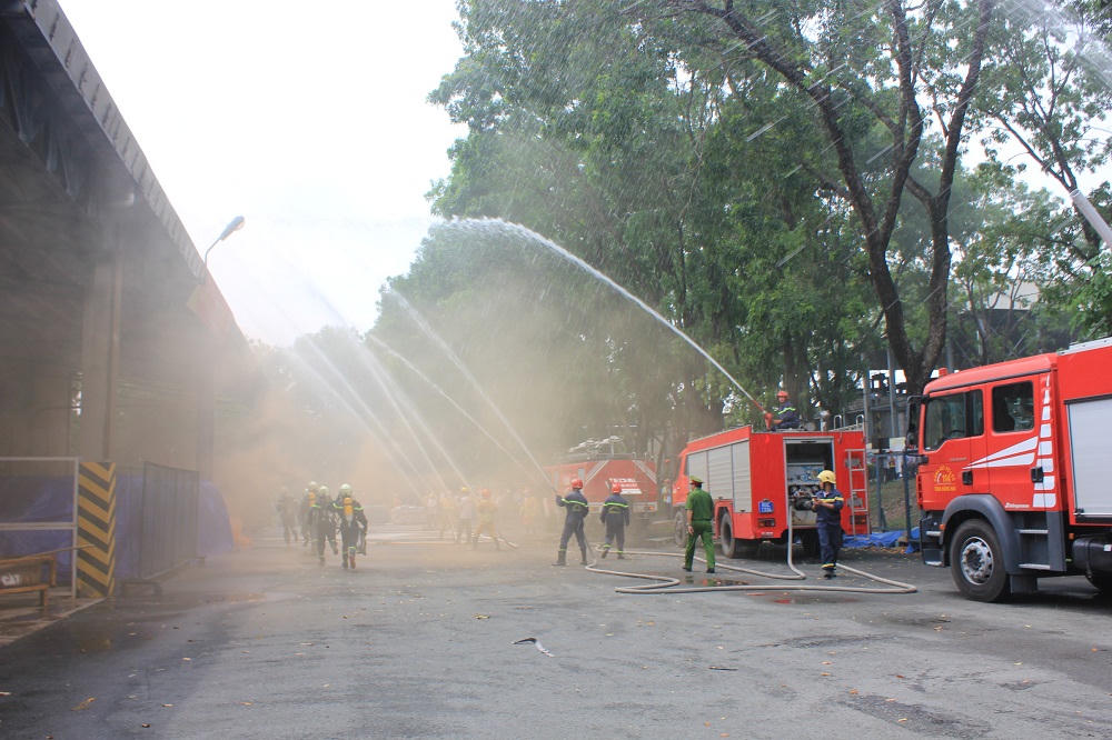 Vedan Việt Nam tích cực thực tập phương án chữa cháy và cứu nạn cứu hộ