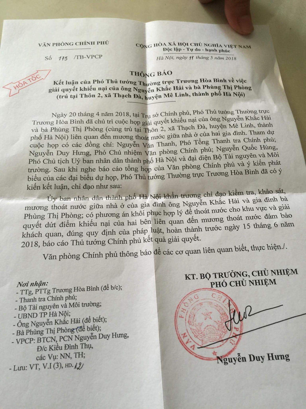 Cần xử lý dứt điểm vụ lấn chiếm mương thoát nước chung tại thôn 2, xã Thạch Đà