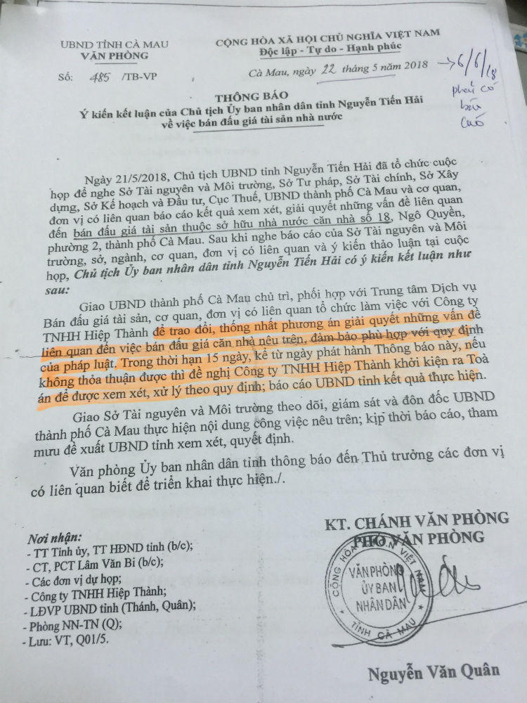 Vụ DN tố 'bị hành' khi mua nhà công sản 56 tỷ tại Cà Mau: Phương án 'kỳ quặc' 