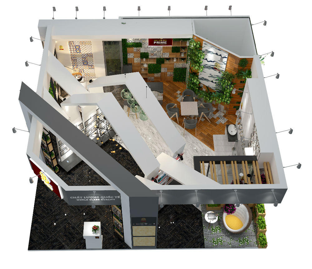 Ấn tượng không gian hài hòa ở gian hàng Prime tại Vietbuild HCM 2018