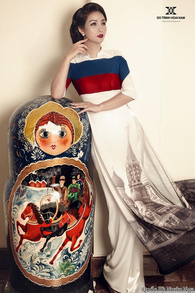 NTK Việt tung bộ ảnh Áo dài quốc kỳ độc đáo chào đón World Cup