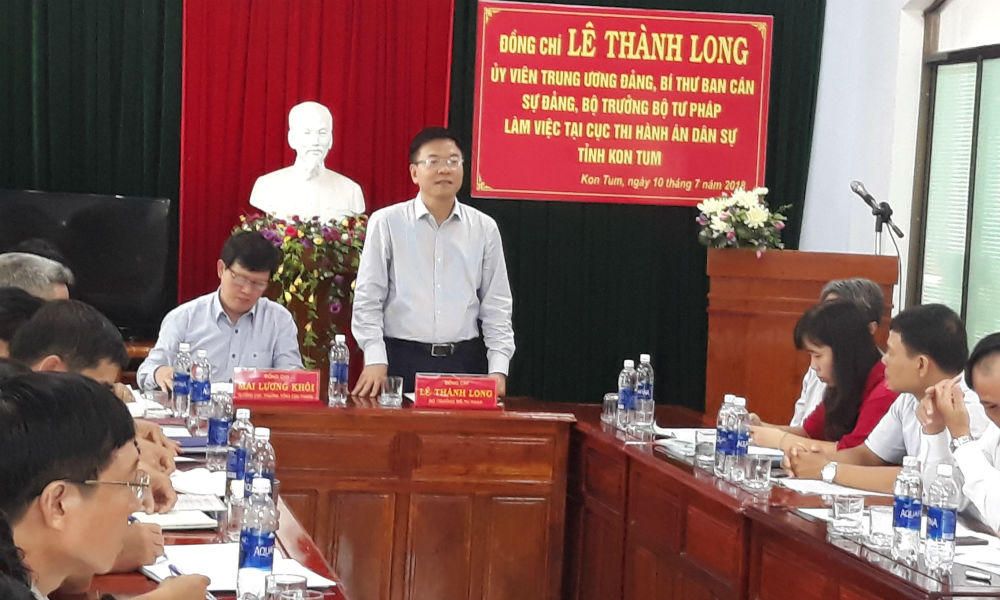 Bộ trưởng Lê Thành Long: Thách thức cũng là cơ hội tốt để tư pháp Kon Tum tự hoàn thiện 