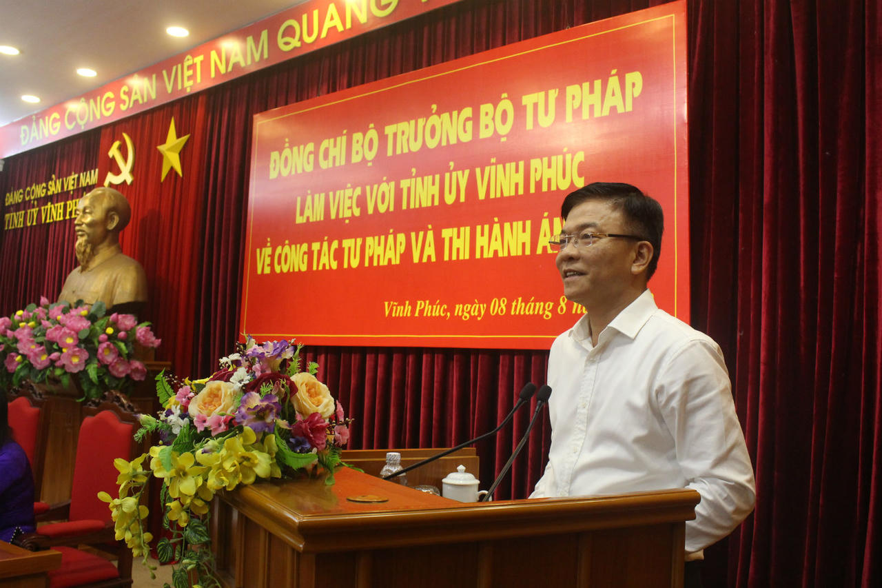 Tỉnh Vĩnh Phúc đề nghị Bộ Tư pháp có ý kiến tháo gỡ khó khăn trong thu hút đầu tư