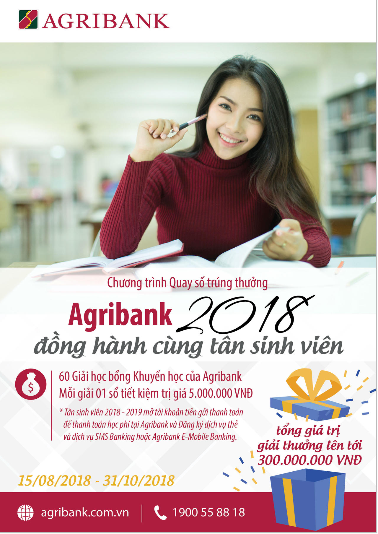 Agribank đồng hành cùng Tân sinh viên 2018