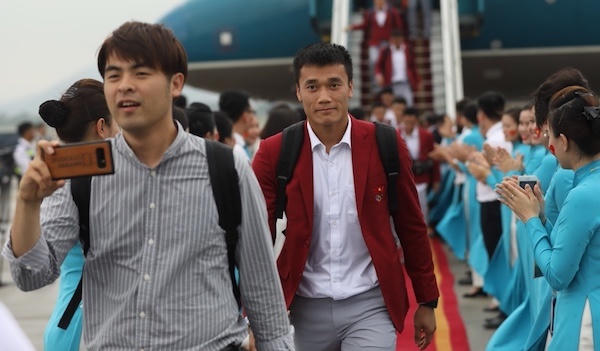 Đội tuyển Olympic Việt Nam đã về tới Hà Nội