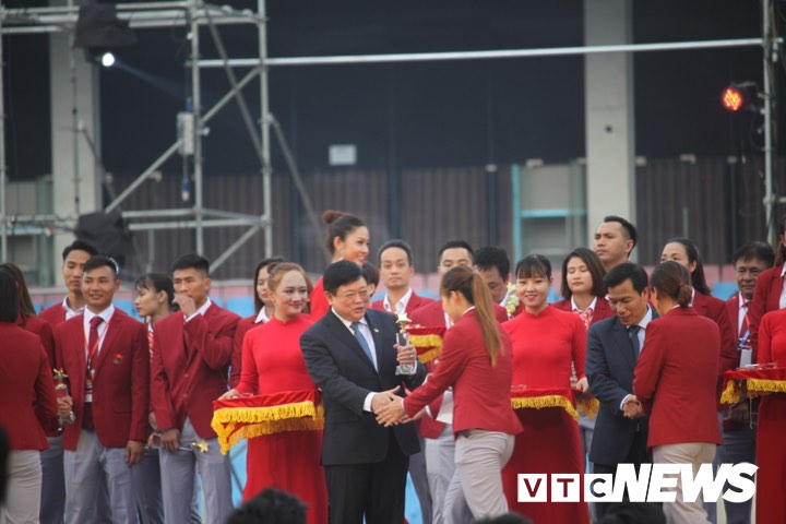 Khoảnh khắc ấn tượng lễ vinh danh những 'người hùng' ASIAD 2018 tại sân vận động Mỹ Đình