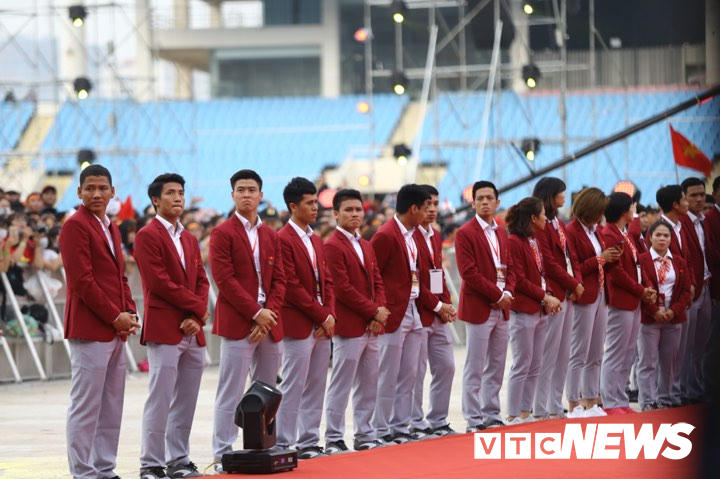 Khoảnh khắc ấn tượng lễ vinh danh những 'người hùng' ASIAD 2018 tại sân vận động Mỹ Đình