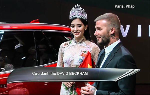 David Beckham thể hiện cảm nghĩ vềbộ đôi xe VinFast.