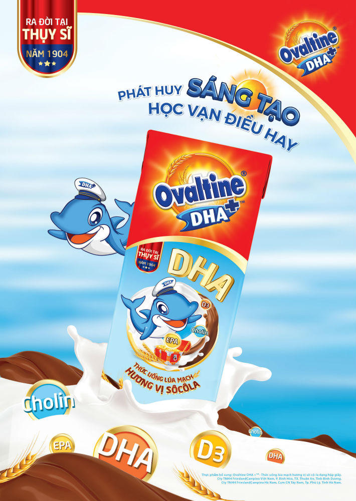 Ovaltine lần đầu tiên ra mắt sản phẩm ca cao lúa mạch có chưa DHA