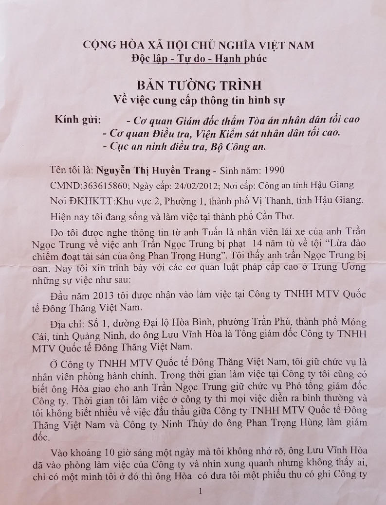 “Phó GĐ bù nhìn” kêu cứu bị oan án: Nhân chứng quan trọng lên tiếng
