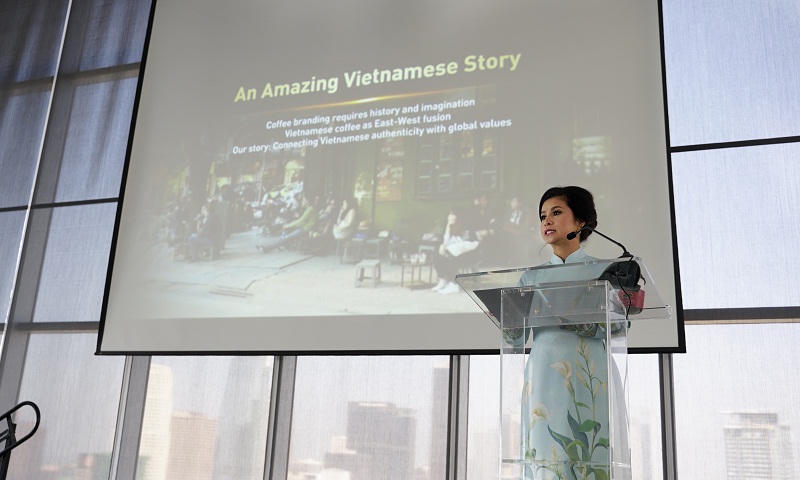 Bà Diệp Thảo khẳng định tiếng nói của cà phê Việt Nam trên diễn đàn CEO toàn cầu 
