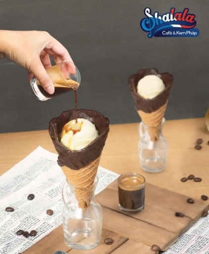 Affogato Cone - biến tấu từ thức uống trứ danh Italy và ốc quế