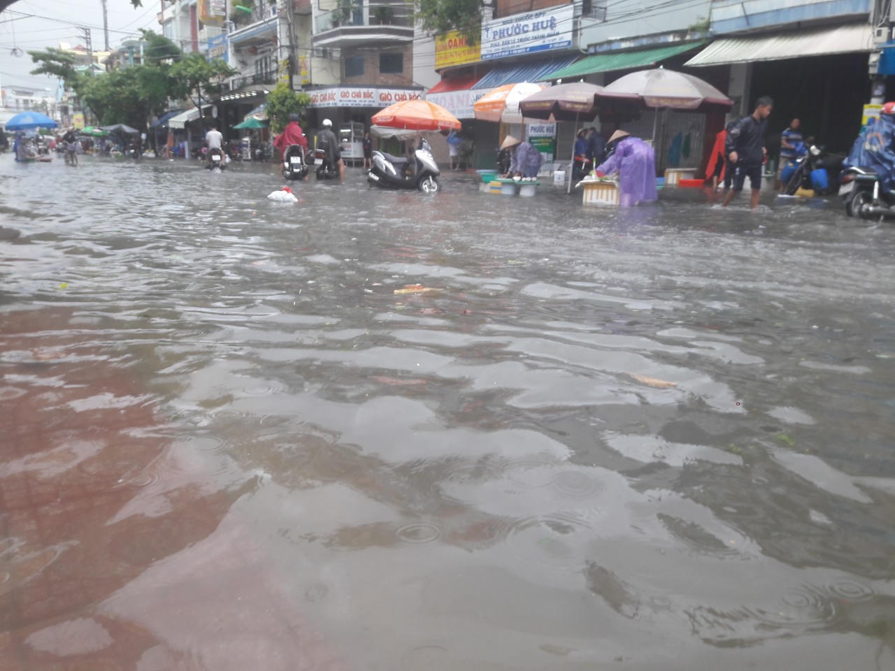 Khánh Hòa mưa lớn, nhiều nơi bị ngập sâu và sạt lở nghiêm trọng