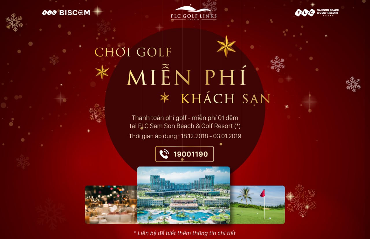 “Thỏa sức chơi golf – Miễn phí khách sạn” tại FLC Samson Golf Links