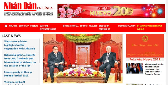 Khai trương Báo Nhân Dân điện tử tiếng Tây Ban Nha