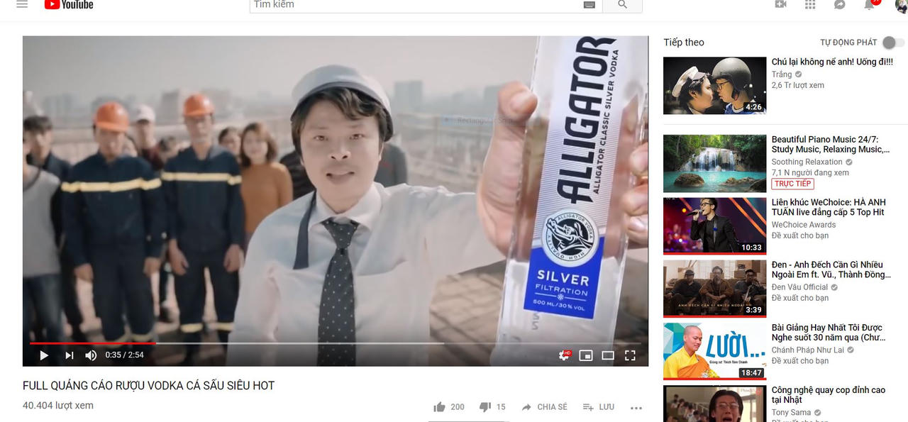 Quảng cáo rượu bia lan tràn trên mạng xã hội