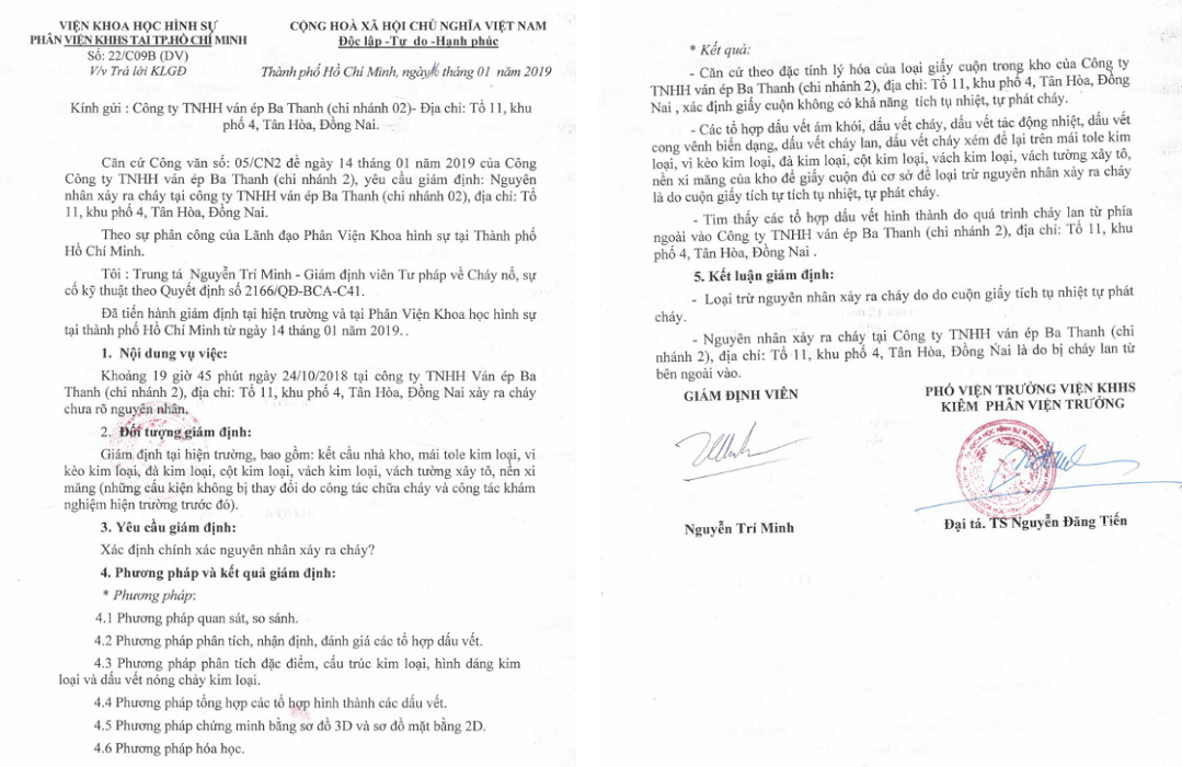 Đồng Nai: Cơ quan chức năng kết luận nguyên nhân vụ cháy gây "hoang mang" cho các doanh nghiệp bị thiệt hại