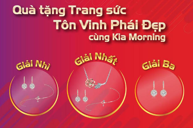 Kia Morning tặng quà trang sức tôn vinh phái đẹp