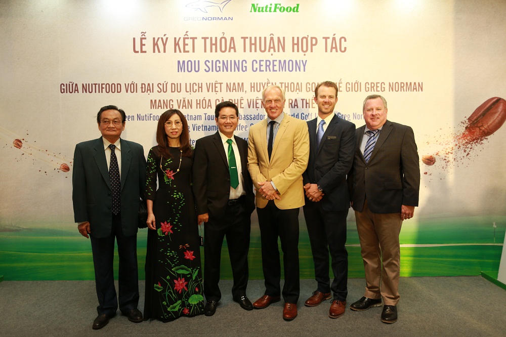 NutiFood hợp tác cùng Huyền thoại Golf Greg Norman mang văn hóa cà phê Việt ra thế giới