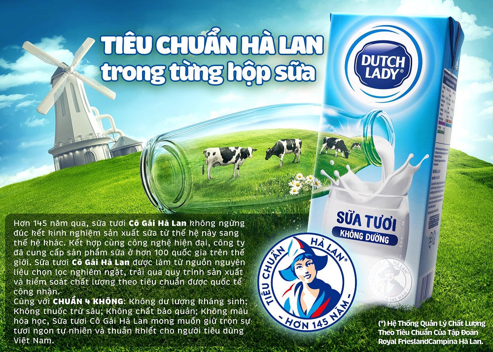 Sữa tươi Cô Gái Hà Lan và cách định vị thương hiệu từ chữ “chuẩn” 