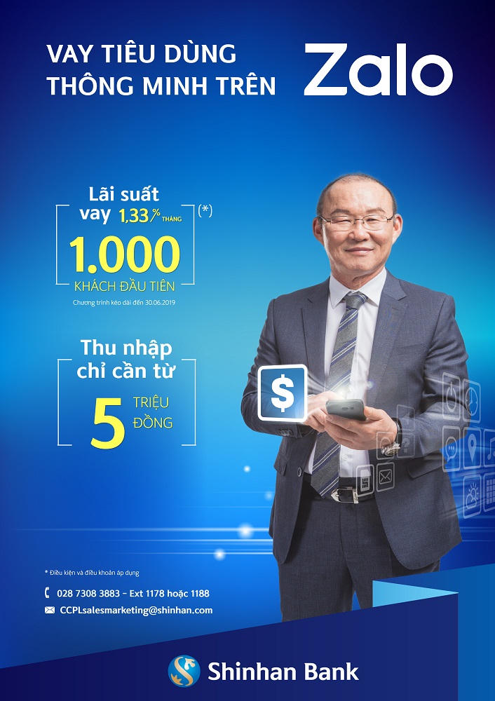 Ngân hàng Shinhan triển khai dịch vụ vay tiêu dùng thông minh trên Zalo