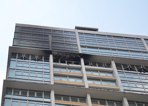 Căn hộ bị cháy. Ảnh: Sơn Hoà.