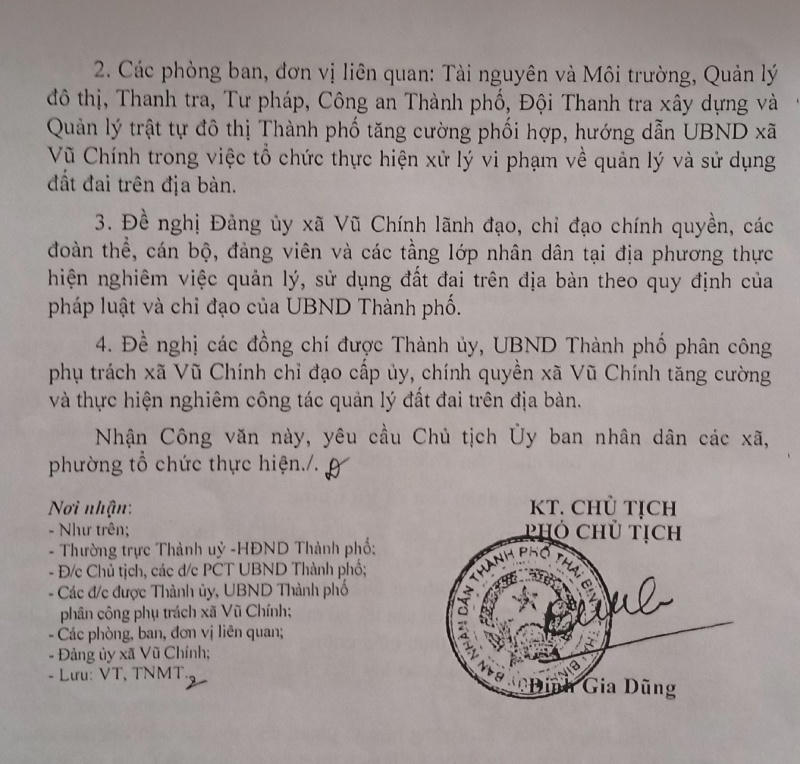 Sau bài báo “khu đô thị chui” trên đất nông nghiệp: UBND TP Thái Bình khẳng định kiên quyết xử lý
