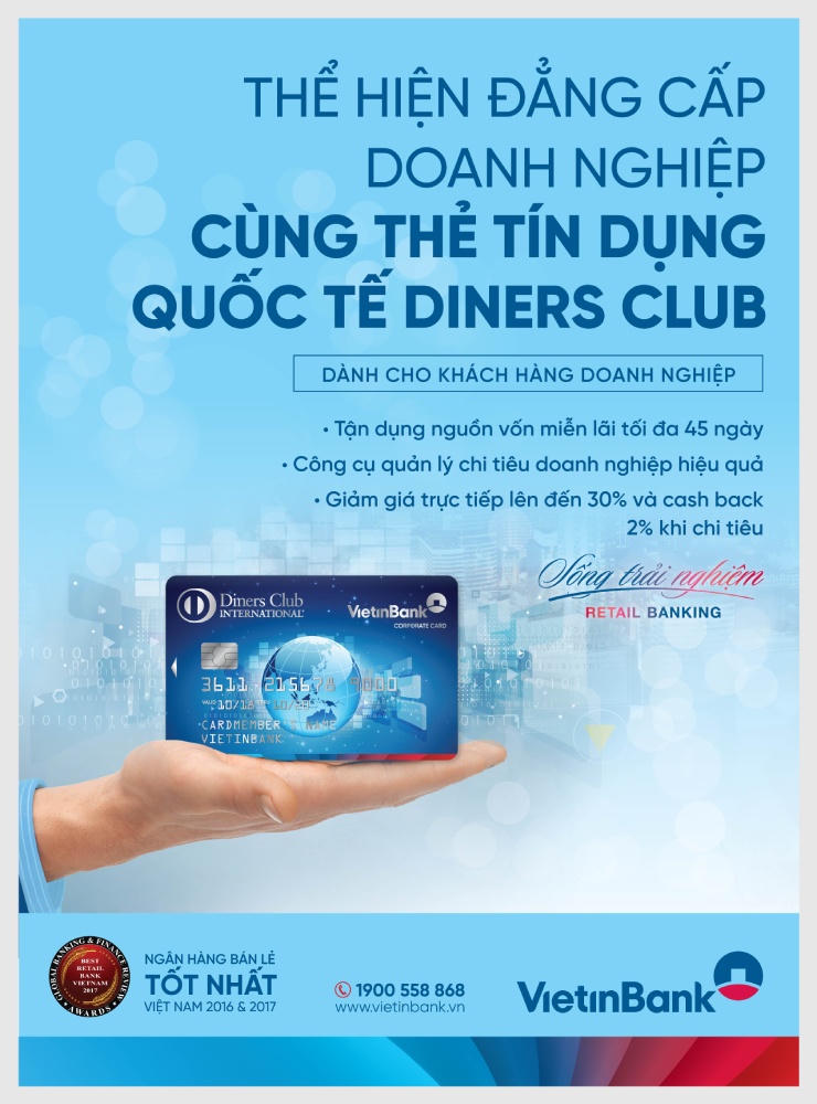 Ngập tràn ưu đãi từ thẻ TDQT VietinBank Diners Club