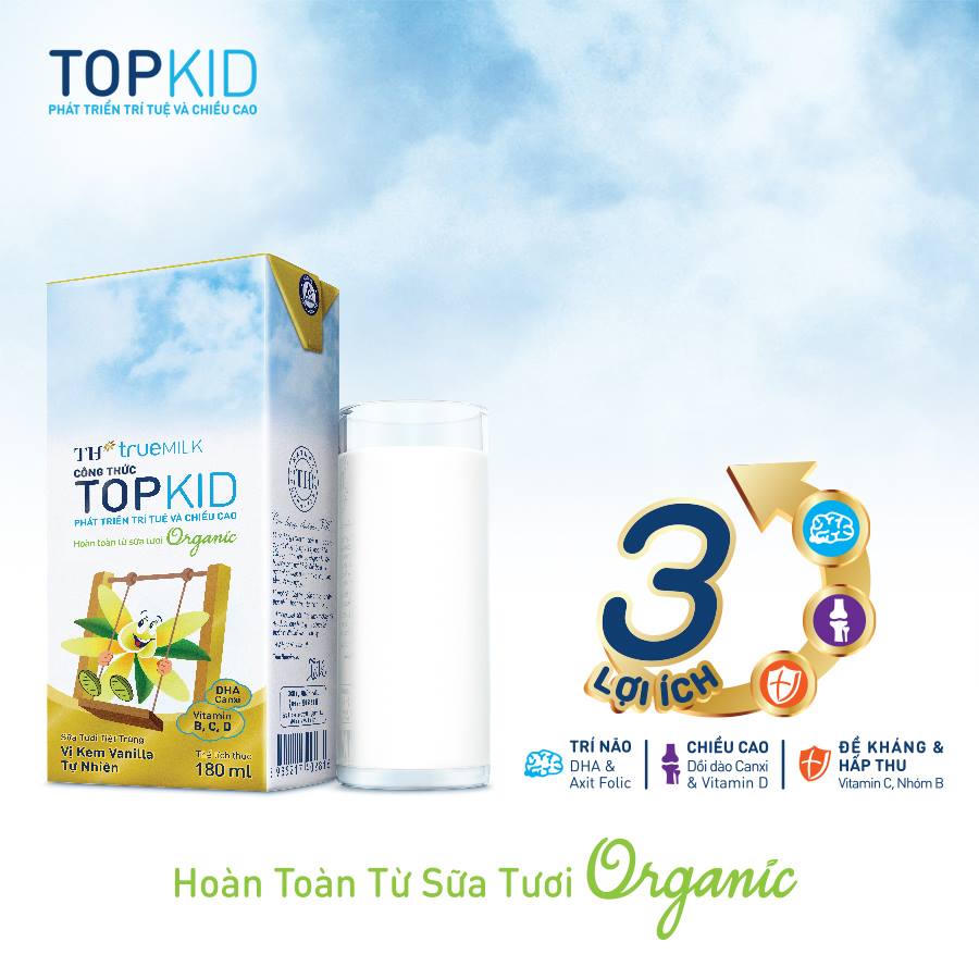 Sữa tươi công thức TOPKID - dinh dưỡng ‘vàng’ cho trẻ từ 2 tuổi