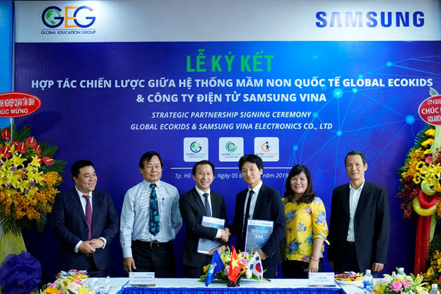 Global Ecokids và Samsung Vina hợp tác đưa sản phẩm công nghệ thông minh vào giáo dục mầm non