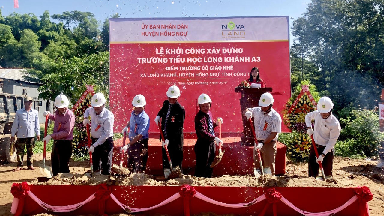 Khởi công Trường học tại Long Khánh -  Niềm vui về ngôi trường hiện đại vùng biên