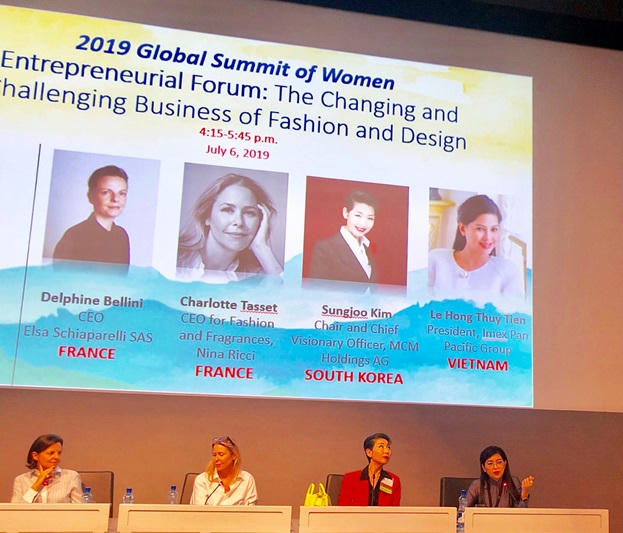 Tổng giám đốc IPPG – bà Lê Hồng Thủy Tiên làm diễn giả tại Hội nghị Thượng đỉnh Phụ nữ Toàn cầu năm 2019