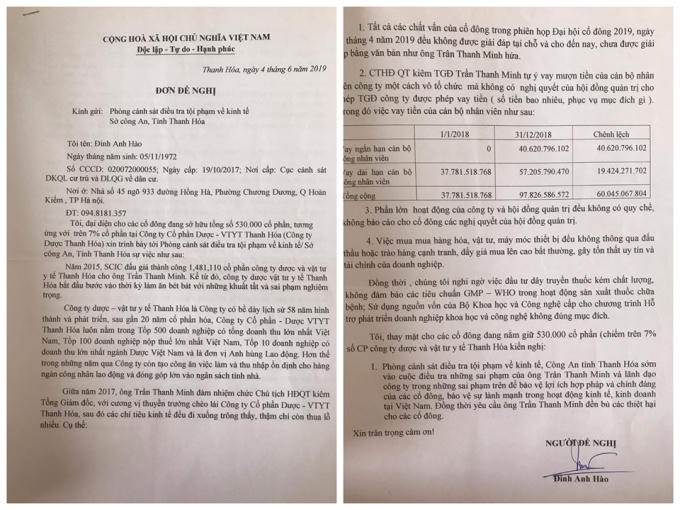 Nghi vấn sai phạm tại Công ty CP Dược - VTYT Thanh Hóa: Cổ đông đề nghị cơ quan điều tra vào cuộc