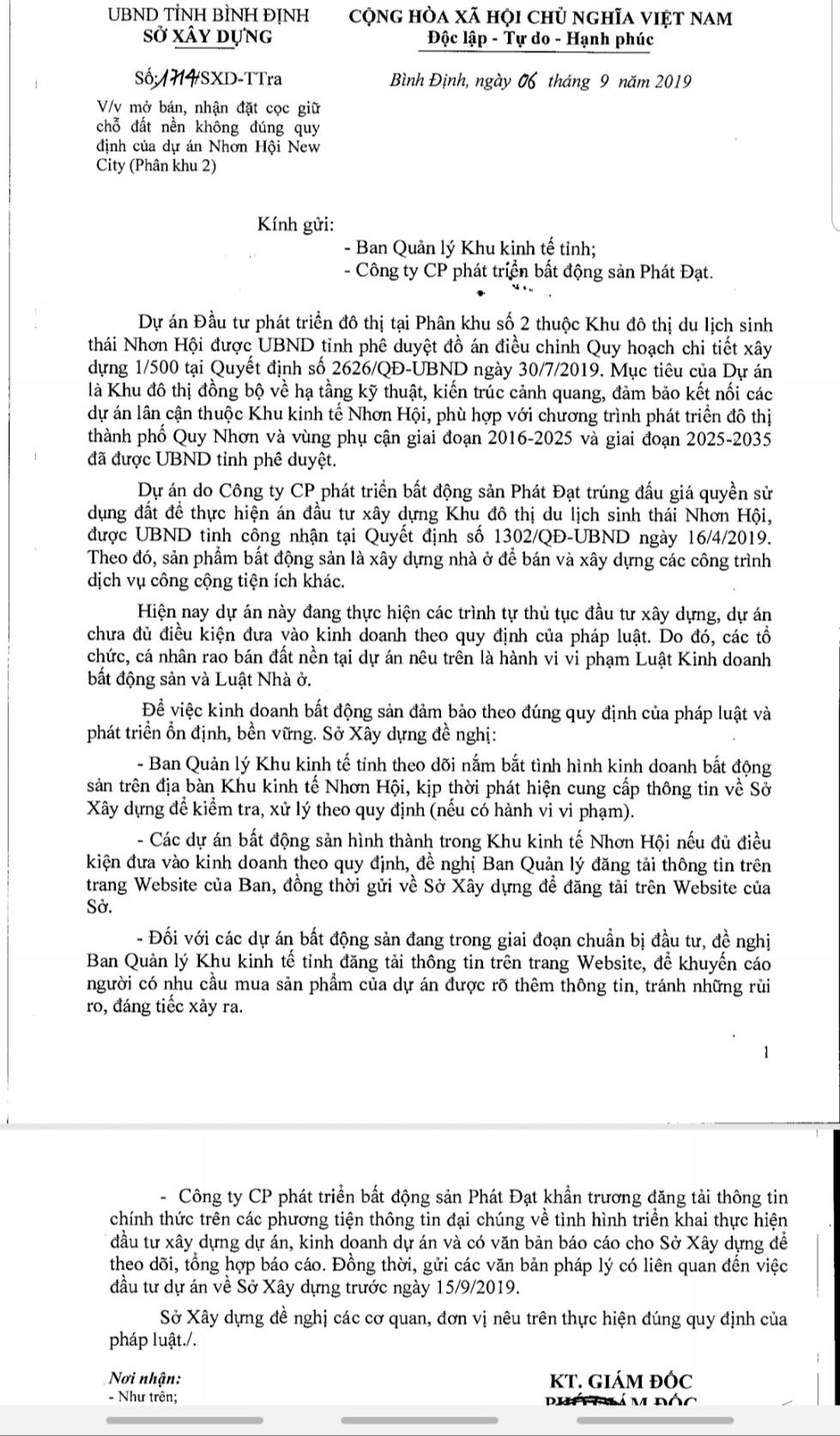 Dự án Nhơn Hội New City (Bình Định): Chưa đủ điều kiện kinh doanh, “cò đất” đã ồ ạt rao bán