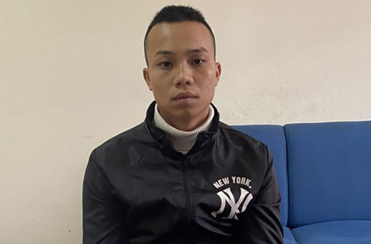 Kiều tại cơ quan điều tra. Ảnh: Công an cung cấp.