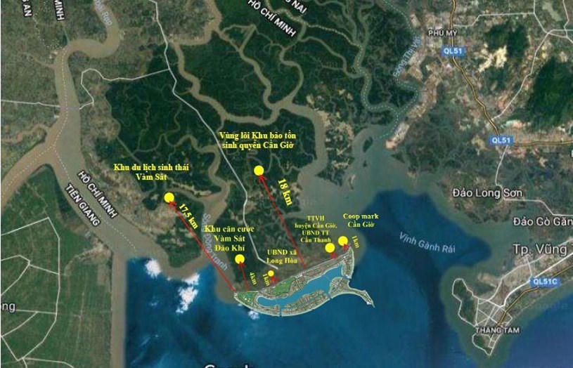 Bản đồ vị tr&iacute; của dự &aacute;n trong mối tương quan với khu vực xung quanh