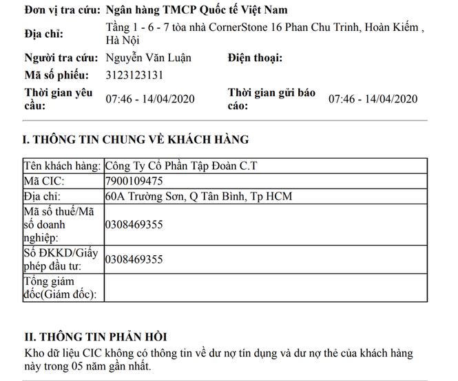 C.T Group nợ ‘khủng’ bao nhiêu?