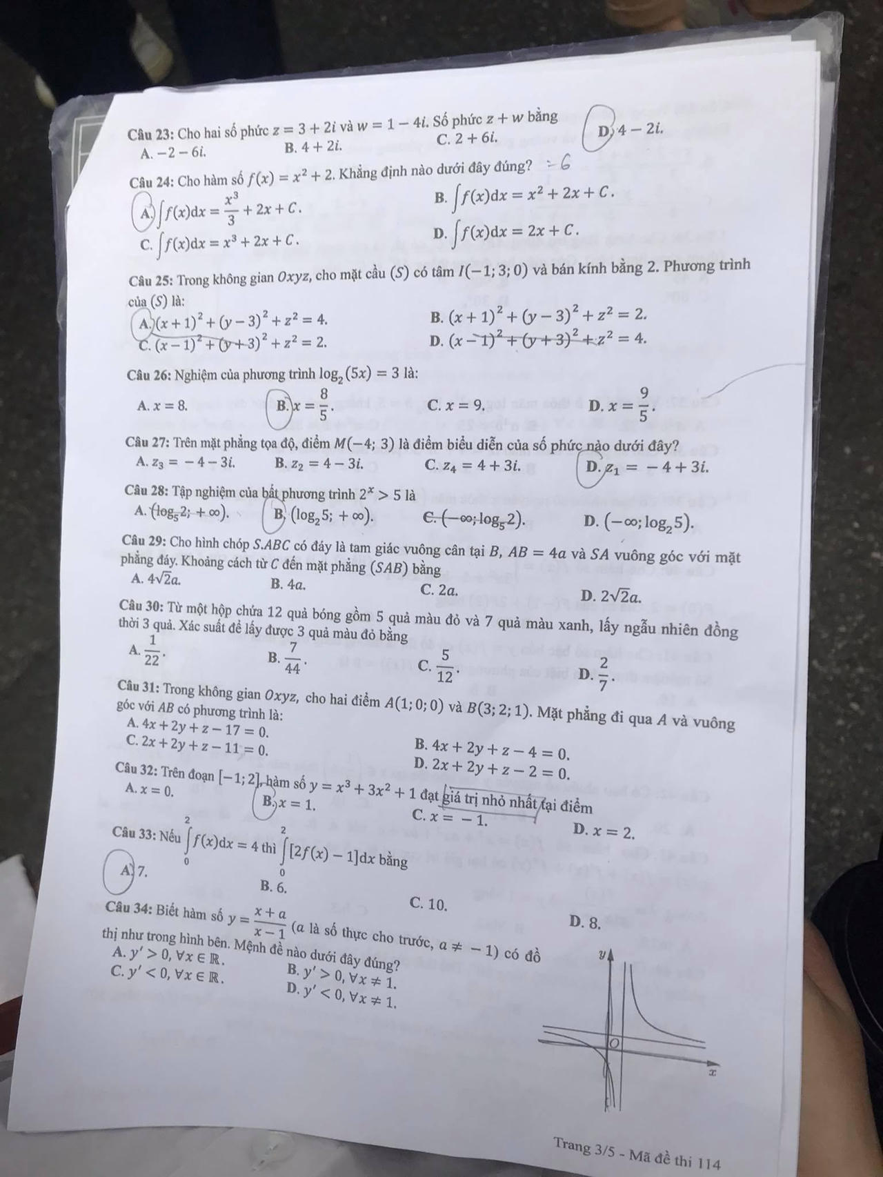 Cập nhật đề thi và đáp án môn Toán tốt nghiệp THPT năm 2021
