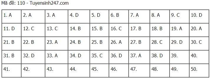 Cập nhật đề thi và đáp án môn Toán tốt nghiệp THPT năm 2021