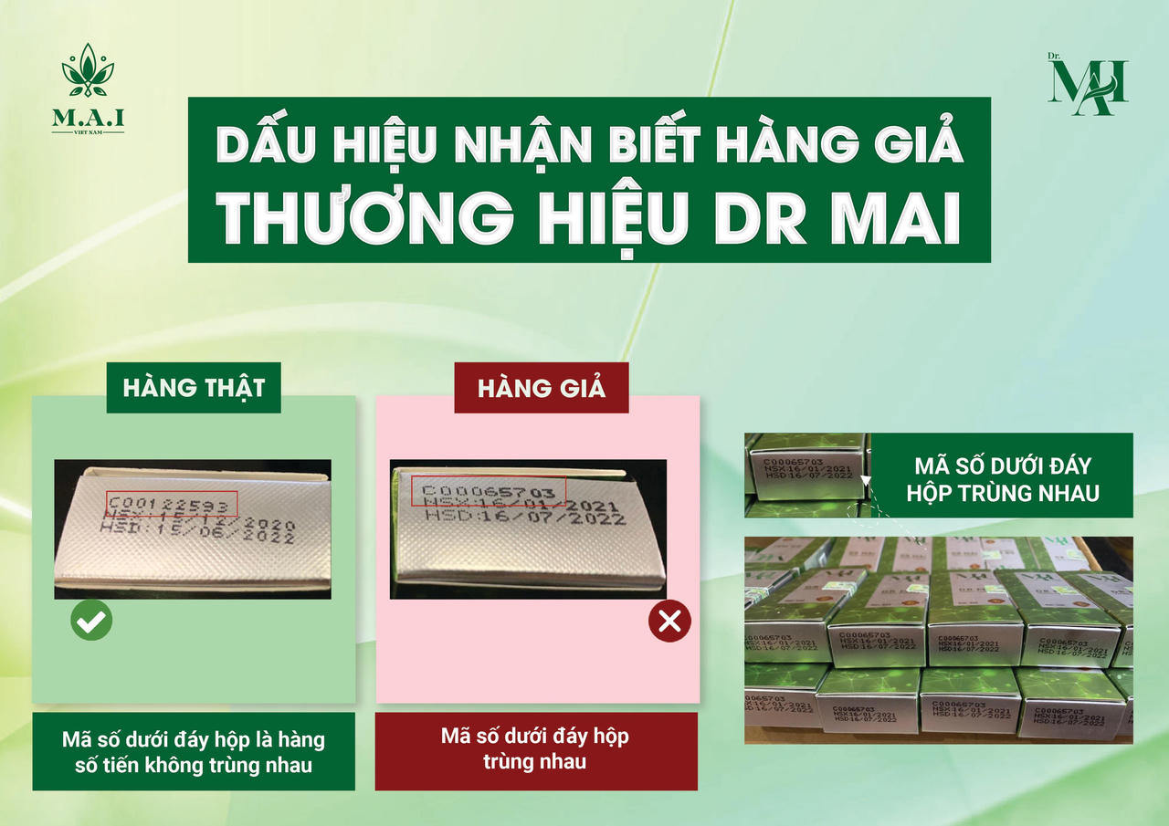 Phát hiện nhiều lô hàng giả thương hiệu DR M.A.I trên thị trường
