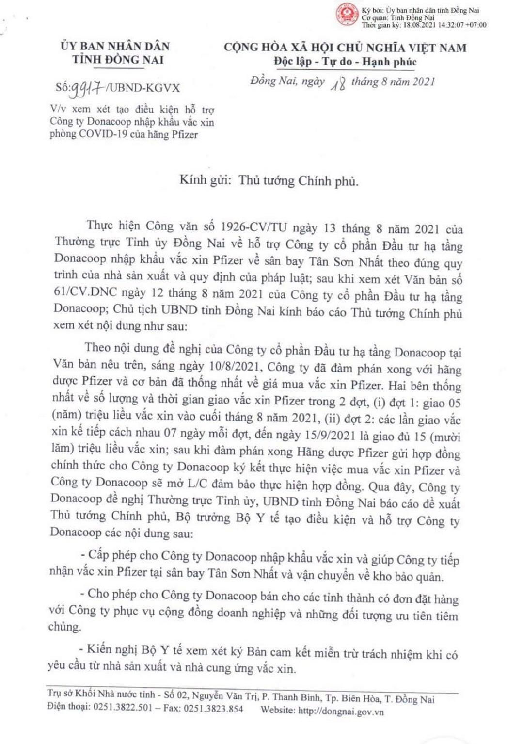 Bộ Y tế phản hồi chuyện Doanh nghiệp tuyên bố 'nhập 15 triệu liều Pfizer': 'Chưa từng thấy tên Donacoop trong các đơn hàng nhập khẩu vaccine'